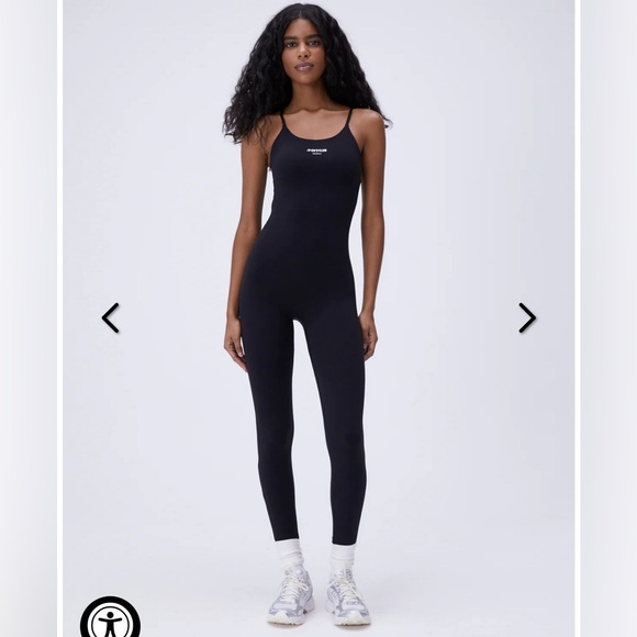 ADANOLA Ultimate Sportsclub Strappy Full Length Unitard - Black Size Large - Picture 1 of 8